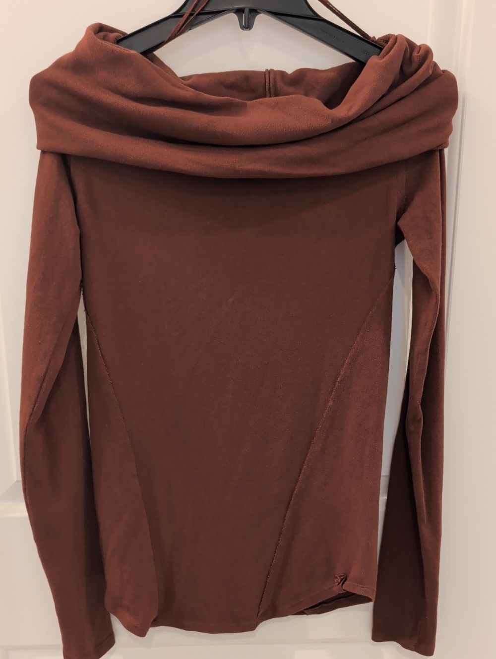 We The Free Off-Shoulder Cowl Neck Long Sleeve - Brown
